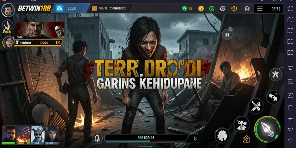 Gameplay BETWIN188 yang menyeramkan dengan efek visual menakutkan.