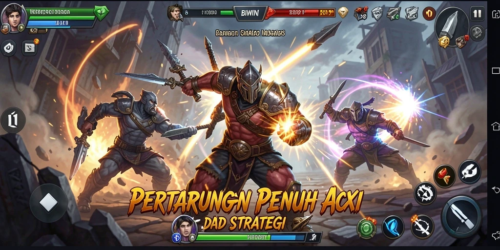 Tampilan seru gameplay Fighting dalam BIWIN yang menantang.