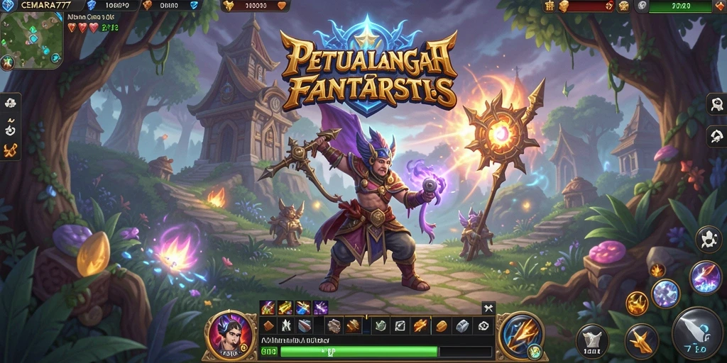 Tangkapan layar menampilkan aksi seru dalam permainan MMORPG CEMARA777.