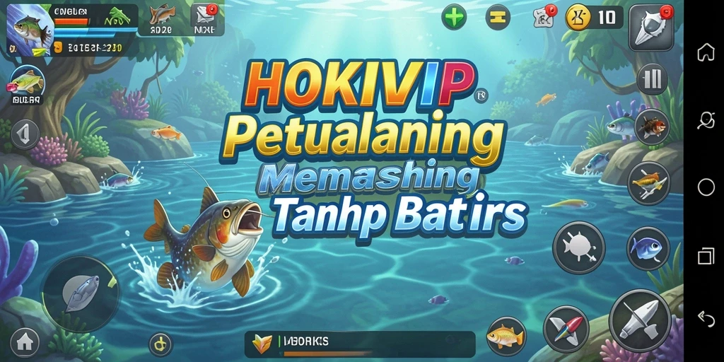 Gameplay HOKIVIP dengan berbagai lokasi memancing yang menakjubkan.