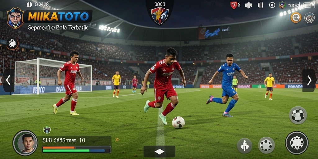 Tangkapan layar MIKATOTO memperlihatkan aksi seru dalam pertandingan sepak bola.