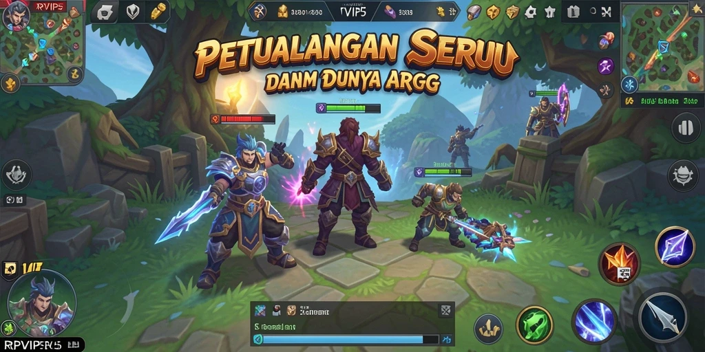 Tampilan gameplay RPVIP5 yang mendebarkan dalam dunia ARPG.